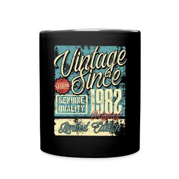 1982 Birthday vintage Retro Legend - Full Colour Mug - black - Front