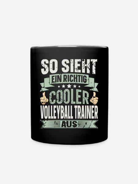 Volleyball Trainer - Tasse einfarbig - Schwarz