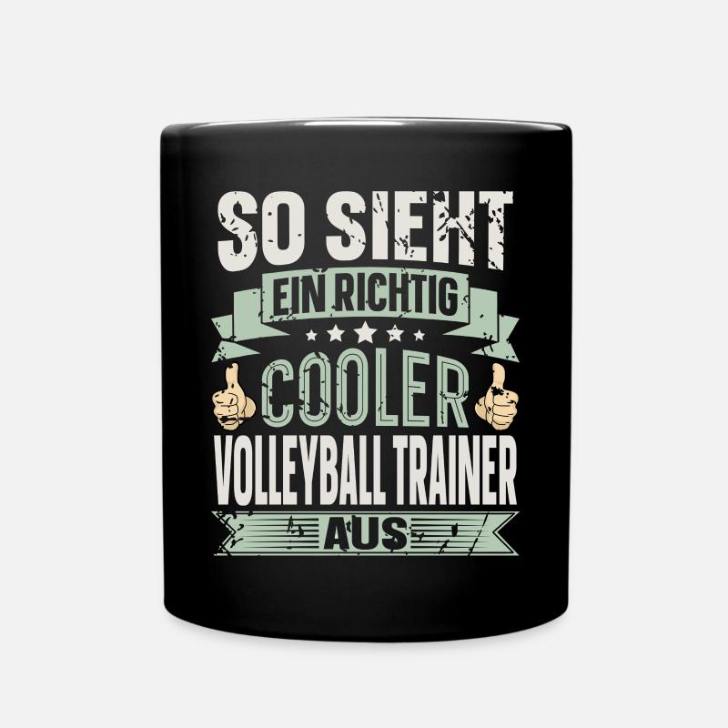 Volleyball Trainer - Tasse einfarbig - Schwarz