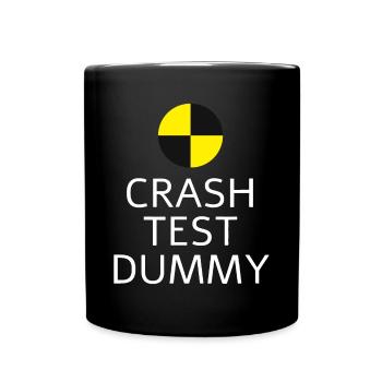 Crash Test Dummy Easy Last Minute Lustiges Kostüm für - Tasse einfarbig - Schwarz - Vorne