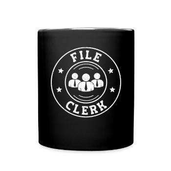 Commis aux dossiers administratifs - Mug uni - noir - Devant