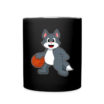 Chat Basketteur Basketteur - Mug uni - noir - Devant