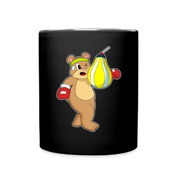 Bear Boxer Punching Bag Boxing - Full Colour Mug - black - Front