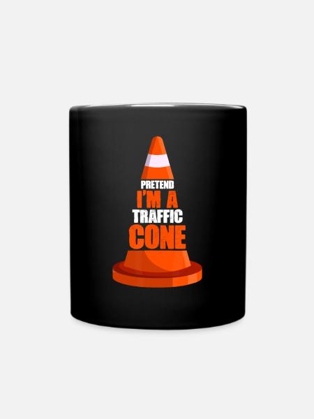 Pretend I'm A Traffic Cone Costumepretend im a tra - Full Colour Mug - black