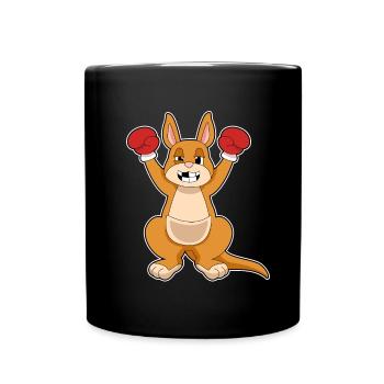 Kangaroo Boxer Boxing Gloves Boxing - Full Colour Mug - black - Front