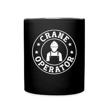 Construction Crane Operator - Tasse einfarbig - Schwarz - Vorne