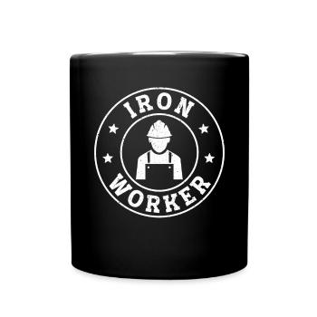 Construction Iron Worker - Tasse einfarbig - Schwarz - Vorne