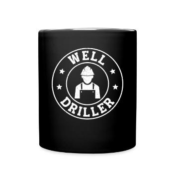 Construction Well Driller - Tasse einfarbig - Schwarz - Vorne