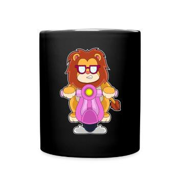 Löwe Scooter - Full Colour Mug - black - Front