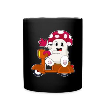 Pilz Motorroller - Tasse einfarbig - Schwarz - Vorne