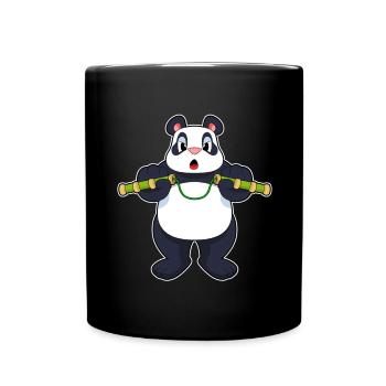 Panda Nunchaku Martial Arts - Full Colour Mug - black - Front