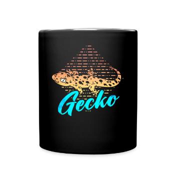 Gecko - Tasse einfarbig - Schwarz - Vorne