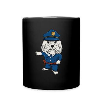 Police Dog Boy - Full Colour Mug - black - Front