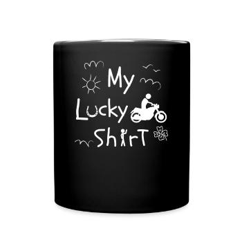 Motorradfahrer Motorcycle Moped lustiges Motorrad - Tasse einfarbig - Schwarz - Vorne