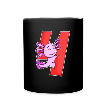 4. Geburtstag Mädchen 4 Jahre alt - Tasse einfarbig - Schwarz - Vorne