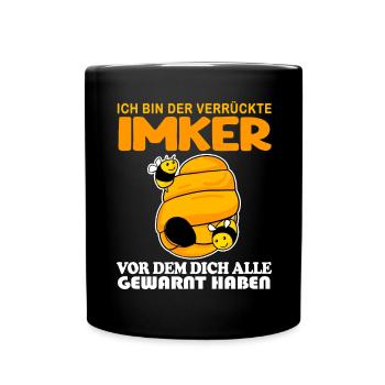 Imker Honig Imkerei Geschenk - Tasse einfarbig - Schwarz - Vorne
