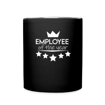 Mitarbeiter des Jahres - Tasse einfarbig - Schwarz - Vorne