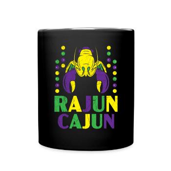Rajun Cajun Crawfish Crayfish Lobster Mardi Gras - Full Colour Mug - black - Front