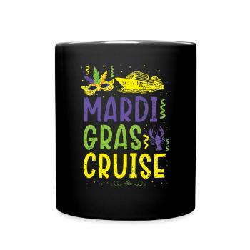 Mardi Gras Cruise New Orleans Louisiana Parade - Full Colour Mug - black - Front
