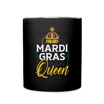 Mardi Gras Queen New Orleans Louisiana Parade - Full Colour Mug - black - Front