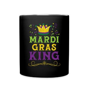 Mardi Gras King New Orleans Louisiana Parade - Full Colour Mug - black - Front