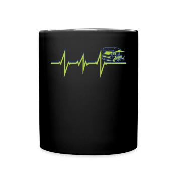 Camper Geschenkidee Camping - Tasse einfarbig - Schwarz - Vorne