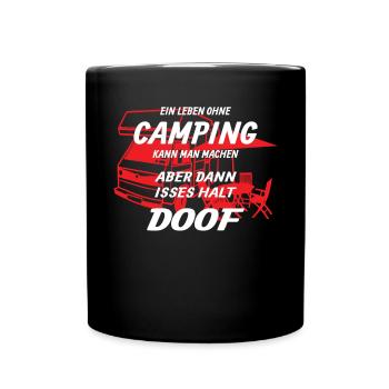 Camper Gift Idea Camping - Full Colour Mug - black - Front