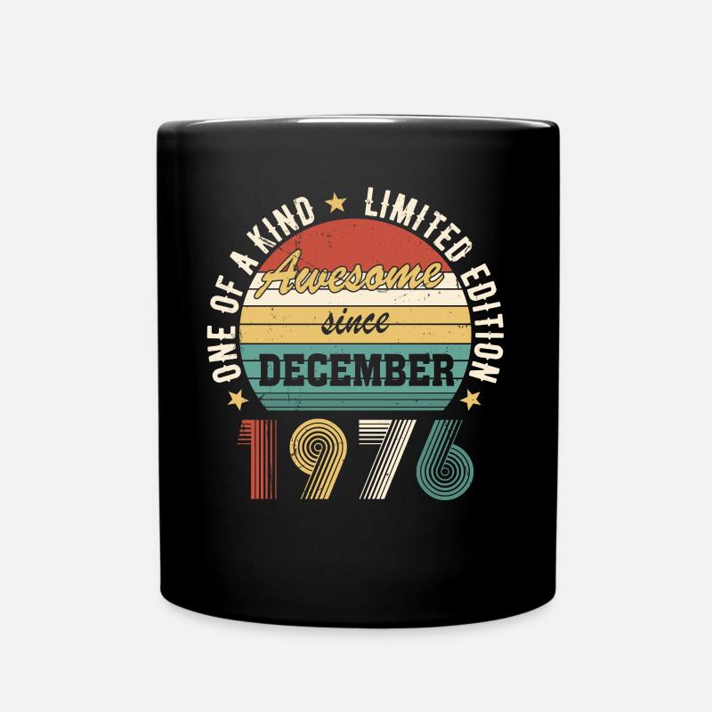 Awesome since December 1976 Geburtstag Geschenk - Tasse einfarbig - Schwarz