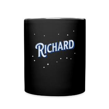 Richard Namen personalisiert - Tasse einfarbig - Schwarz - Vorne