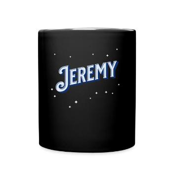 Jeremy name personalized - Full Colour Mug - black - Front
