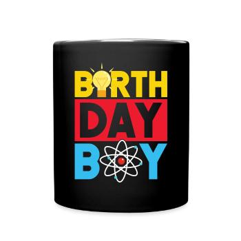 Science Birthday Boy - Tasse einfarbig - Schwarz - Vorne
