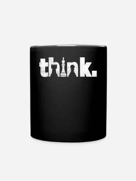 Think Funny Chess Player - Tasse einfarbig - Schwarz