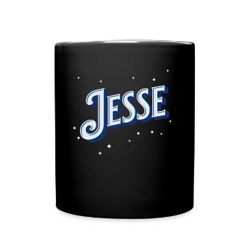 Jesse Namen personalisiert - Tasse einfarbig - Schwarz - Vorne