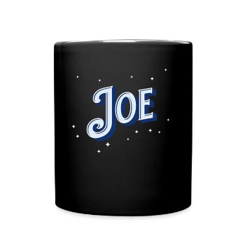 Joe Namen personalisiert - Tasse einfarbig - Schwarz - Vorne