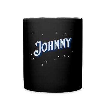 Johnny Namen personalisiert - Tasse einfarbig - Schwarz - Vorne