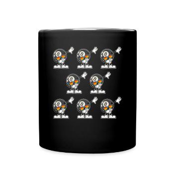 Billiard 8-Ball Pool Billiard Ball Dabbing Dance B - Tasse einfarbig - Schwarz - Vorne