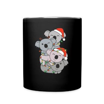 Koala Arbre de Noël Animaux de Noël Koalas - Mug uni - noir - Devant