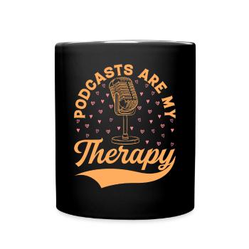 Podcast Podcasting Podcaster - Podcasts Are My The - Tasse einfarbig - Schwarz - Vorne