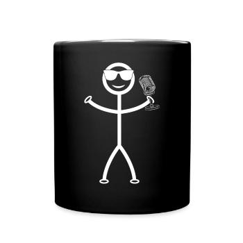 Podcasting drôle Podcast drôle Stick Figure Podcas - Mug uni - noir - Devant
