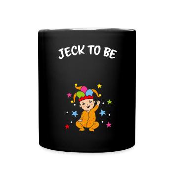 Carnaval Confettis Jeck Maman future maman fou bébé - Mug uni - noir - Devant