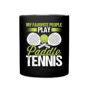 Joueur de paddle-tennis Match Mes personnes préférées - Mug uni - noir - Devant