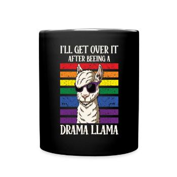Drame Llama Je vais m’en remettre - Mug uni - noir - Devant
