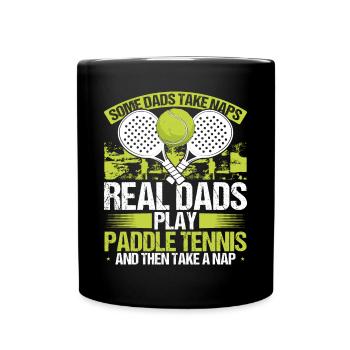 Match de joueur de paddle-tennis Papa Fête des pères - Mug uni - noir - Devant