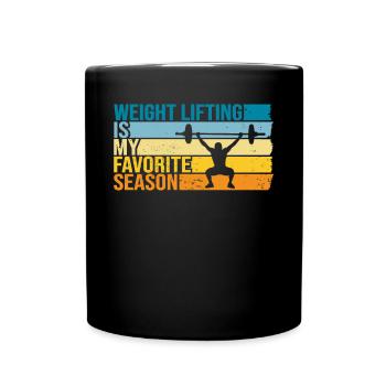 L’haltérophilie est ma saison préférée - Mug uni - noir - Devant