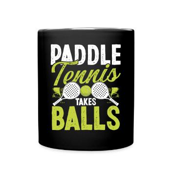 Joueur de paddle-tennis Match Paddle prend des balles - Mug uni - noir - Devant