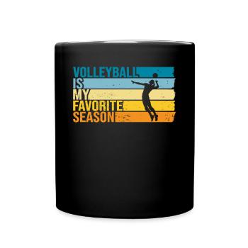 Volleyball Is My Favorite Season - Tasse einfarbig - Schwarz - Vorne