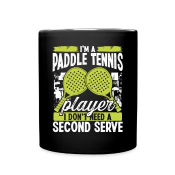 Joueur de padel Match Deuxième service Équipe - Mug uni - noir - Devant