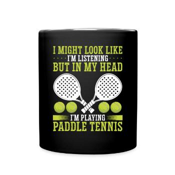 Paddle Tennis Player Match Funny Paddle Team - Mug uni - noir - Devant