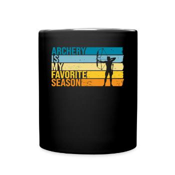 Archery Is My Favorite Season - Tasse einfarbig - Schwarz - Vorne