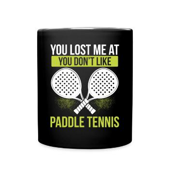 Joueur de paddle-tennis match drôle équipe sarcasme - Mug uni - noir - Devant